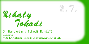 mihaly tokodi business card